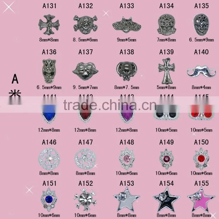 2016 New popular 3D DIY bow Alloy nail art decotation oppla nail Rhinestone decoration
