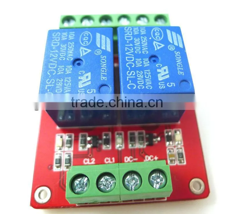 Two relay module /relay expansion board /with optocoupler isolation