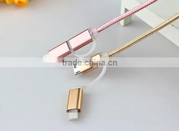 2016 new high quality micro braided usb data cable for iphone/samsung