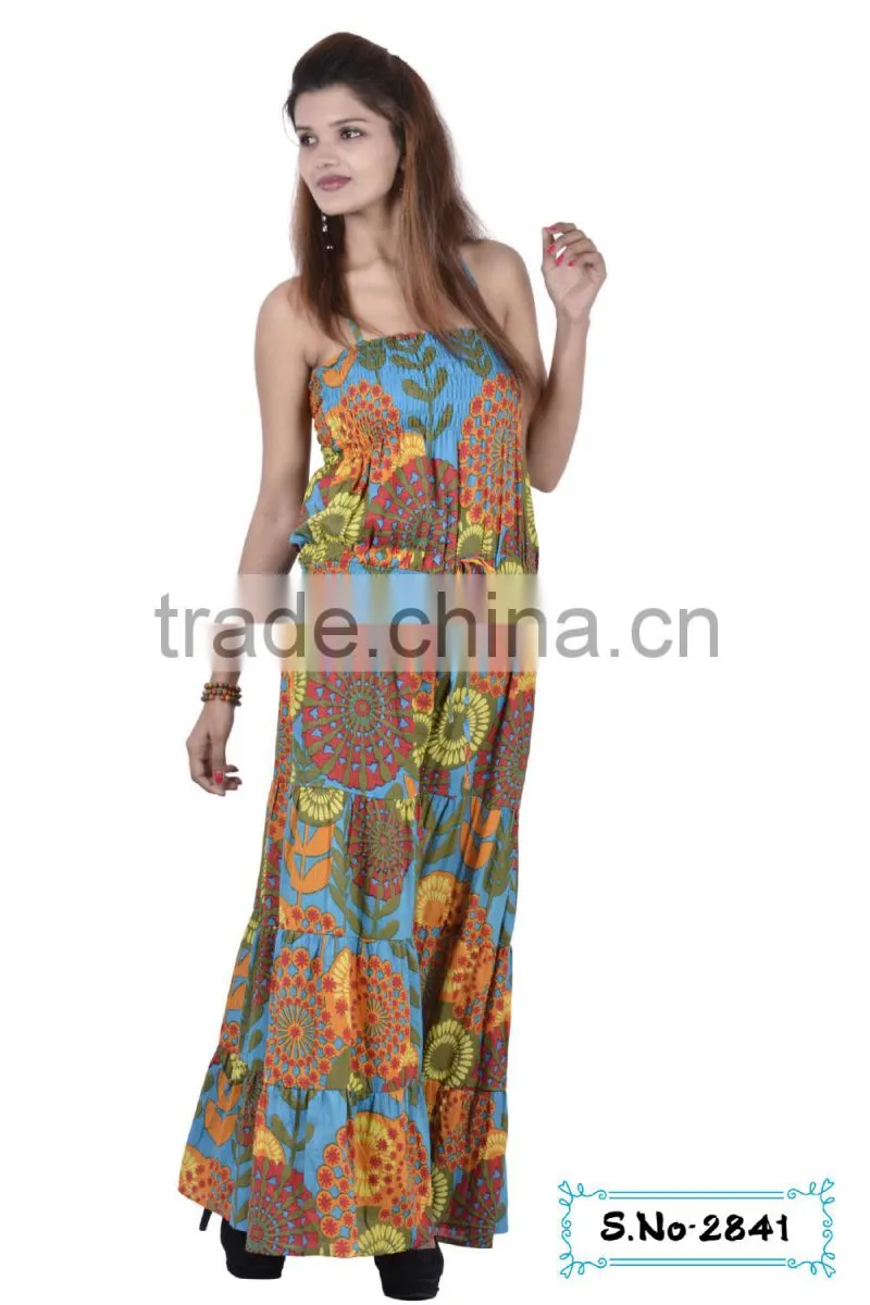 2841 Cotton Printed Jumpsuit Dresses jump suit Ropa Vetement Babacool Hindu Ropa long dresses beachwear