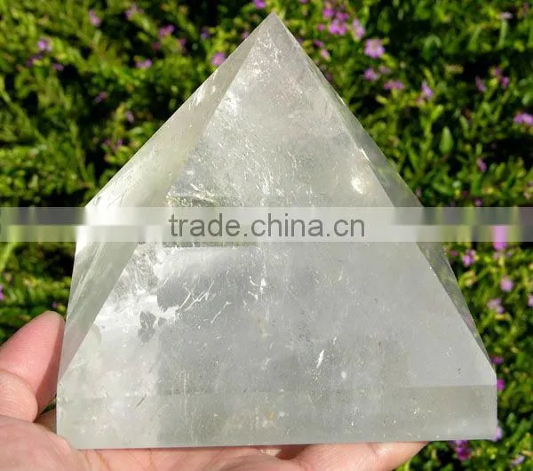 Clear Quartz Crystal Egypt Pyramid Model