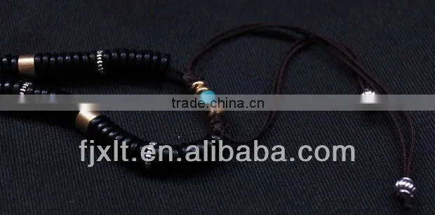 New Arrival Great Golden-winged Peng Bird Black Coconut Slice Tibetan Necklace