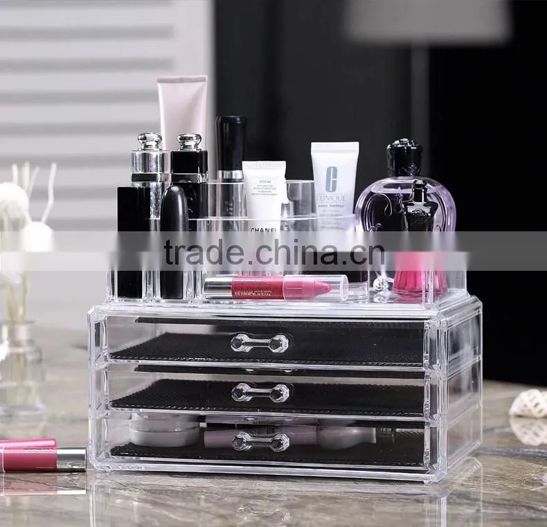 Hot sale acrylic jewelry & cosmetic storage display boxes