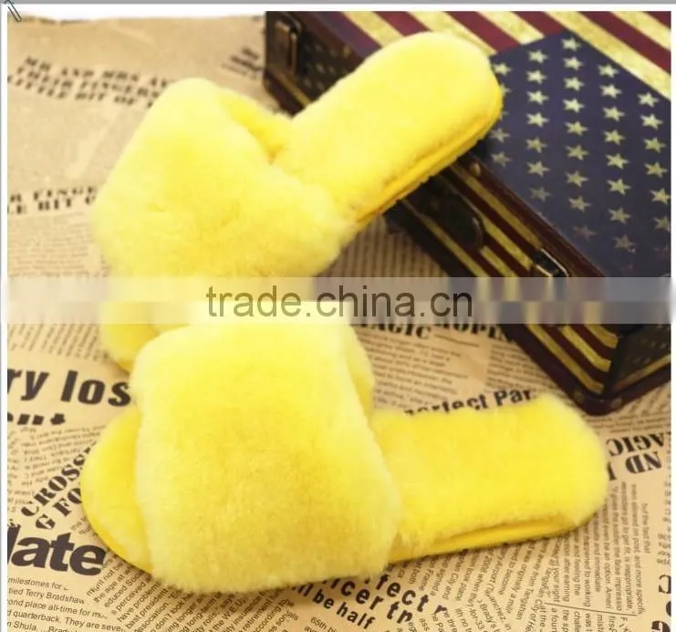 Great promotion Custom washable disposable fur hotel home slipper