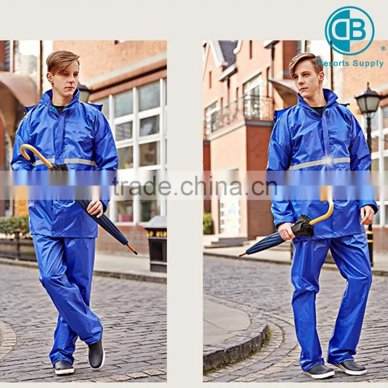 Polyester taffeta raincoat with jacket and pants