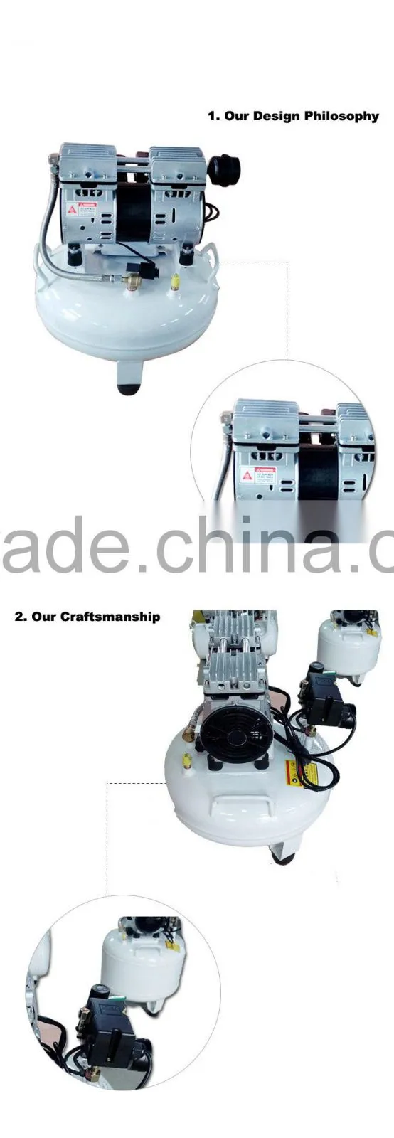 mini piston type oilless medical air compressor
