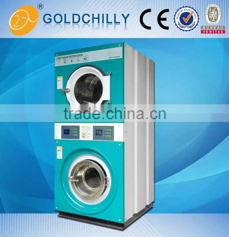 10kg gas double layer coin operate clothes dryer with Promotional price for laundromat