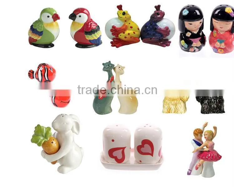 ceramic strawberry custom decor fruit salt and pepper shaker