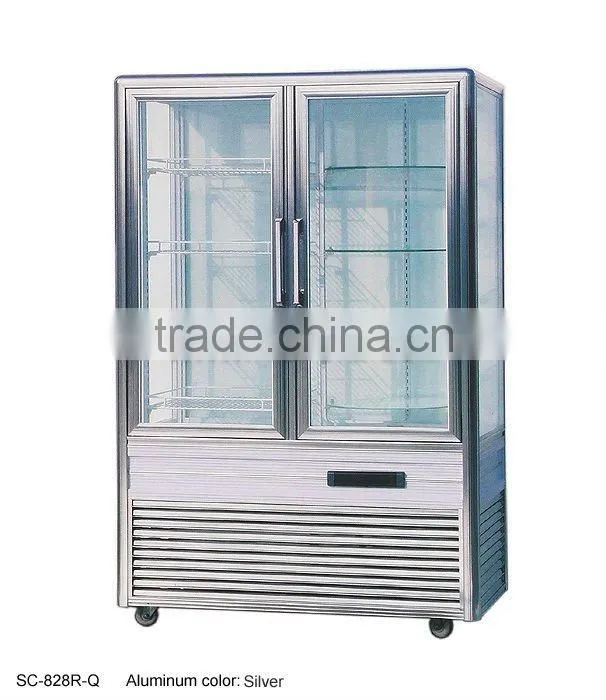Elegant style (Rotating) Quadrilateral glass showcase