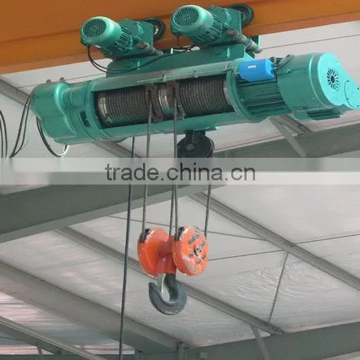 trade assurance 2 ton cd electric rope wire hoist