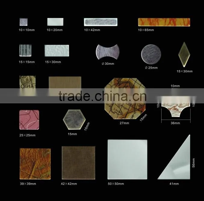 OEM ACP Mosaic decoration panel tightly spaced aluminium mosaic tile