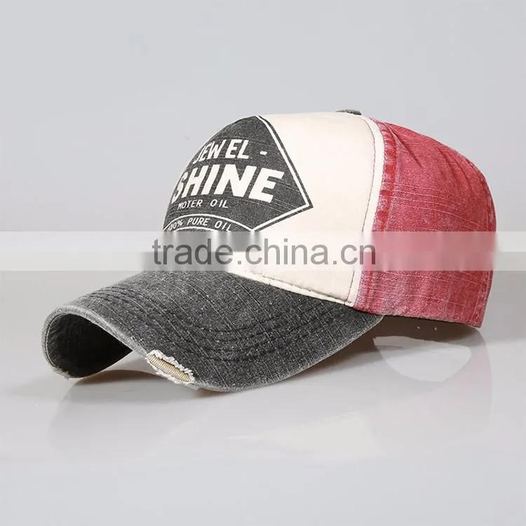 Custom wholesale newhattan hats plain denim 5-panel baseball caps hats for man