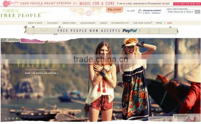 Online Shopping website for garments