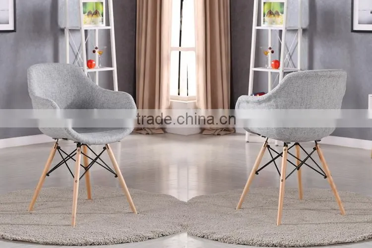 Armrest design fabric chairs dining table chairs