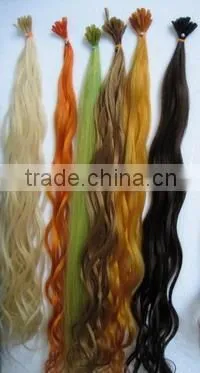 wavy-tip extension/nail-tip human hair/hair products/hair extension