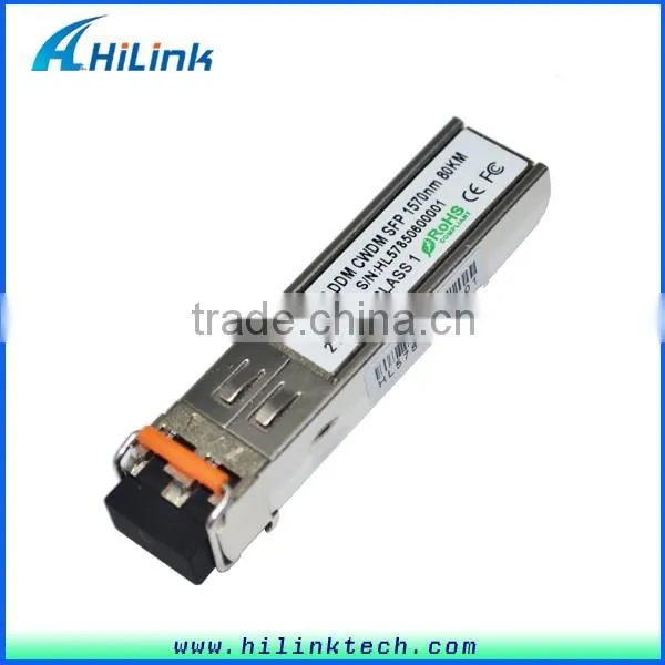 Optical Fiber 1270~1610nm 1.25G CWDM SFP 80km