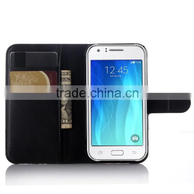 High Quality Leather Holster Card Wallet Folio Stand Flip Case Cover for Samsung GALAXY J1 ACE
