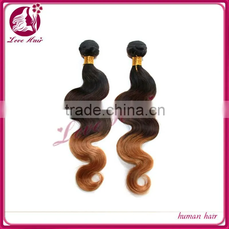 New fashion cheap ombre hair extension 3 tone color ombre hair