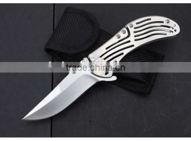 OEM stainless steel camping knife with backlock
