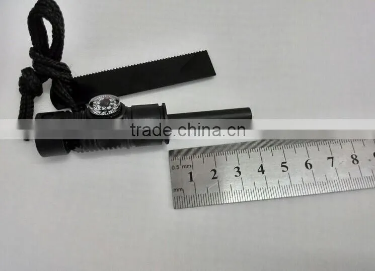 OEM Outdoor survival multi Magnesium fire starter with compass