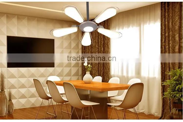 Single CCT Retractable Fan Shape LED Ceiling Pendant Lamp with CE-LVD/EMC/RoHS/ Photo-Biologic