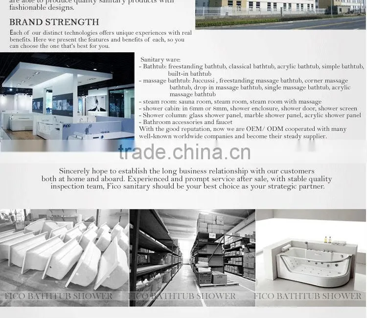 FC-255.BLwith blue front glass ,glass bathtub