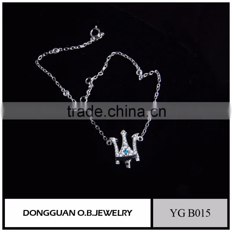 AAA Clear stone women bracelet cheap price fashion silver ladies bracelet models
