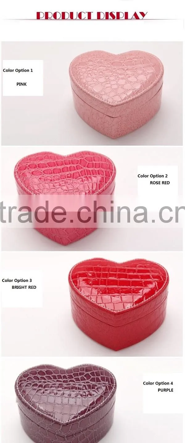 Professional Beauty Cosmetic Case Heart Shaped Makeup Case/Box PU Leather Box