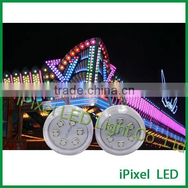 amusement rides led pixel light dc24v 60MM RGB Flatcap