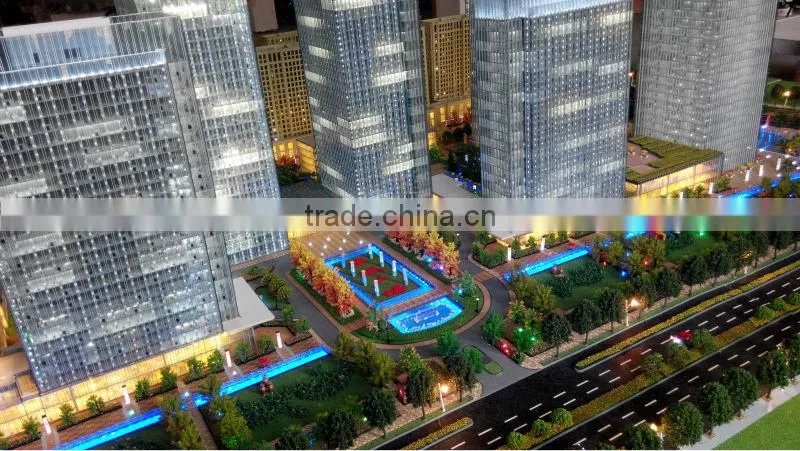 Miniature building scale model with lighting system for exhibition/customize miniature model making