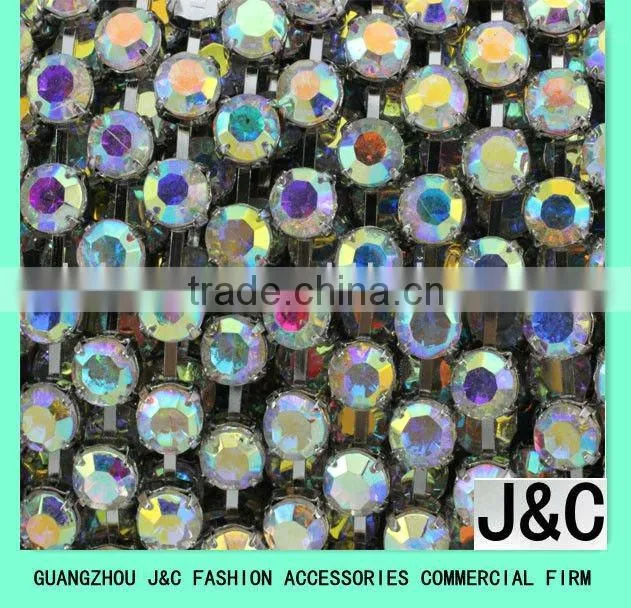 SS28 6mm multi color shinny strass rhinestone cup chain