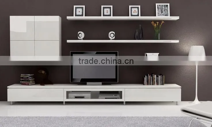 High Gloss Adjustable tv cabinet design 2016