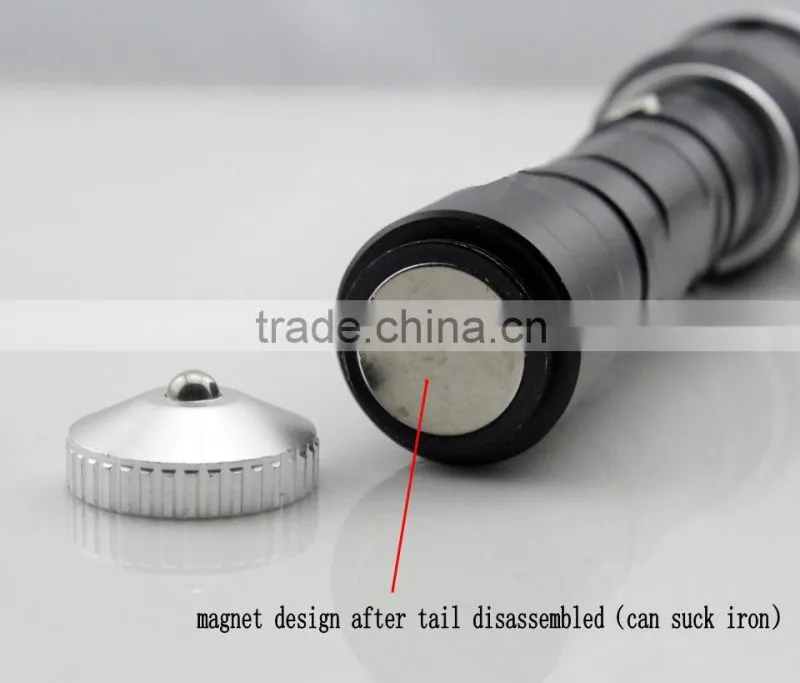 aluminum magnetic rechargeable led flashlight