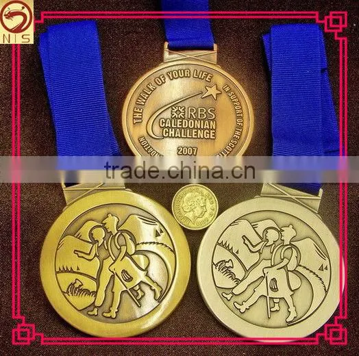 china made zinc alloy medal with lanyard
