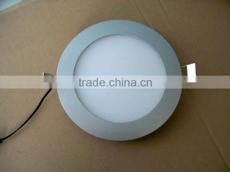Indoor Super-thin Aluminum housing 10W Recessed round led ceiling panel light