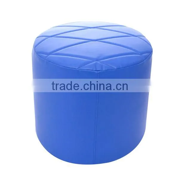 living room modern blue round storage ottoman made in china OT4043
