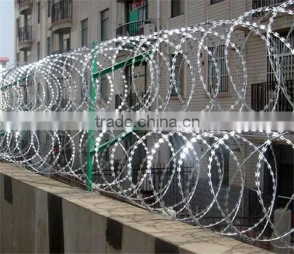razor barbed wire mesh fence/stainless steel razor barbed wire