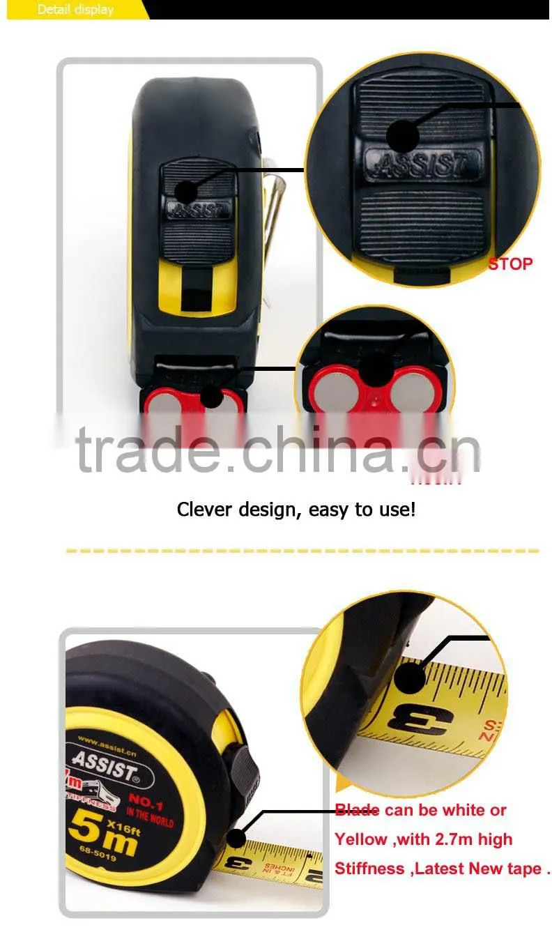 66 Series Co-molded rubber case measuring tape