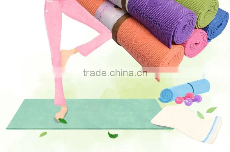 Custom Professional Pilates Eco Yoga Mat/Anti-slip Rubber PVC Yoga Mat