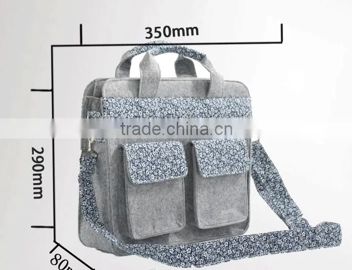 New Fashion flower lady Felt Laptop Bag(FTB16-008)