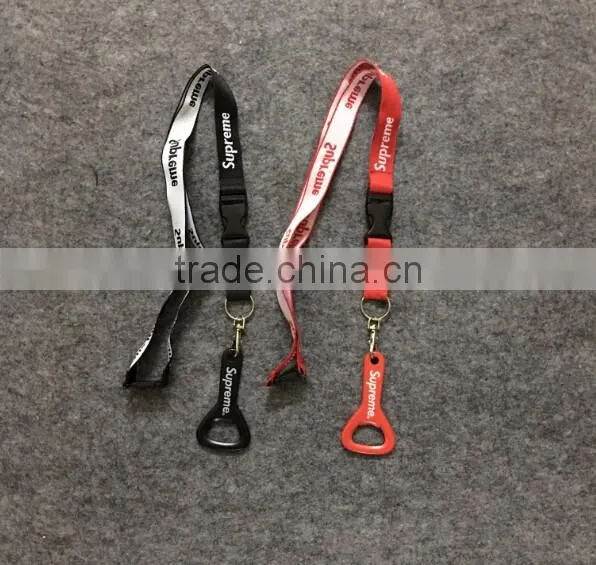 Wine glass holder lanyard satin bottle opener lanyard for teenagers