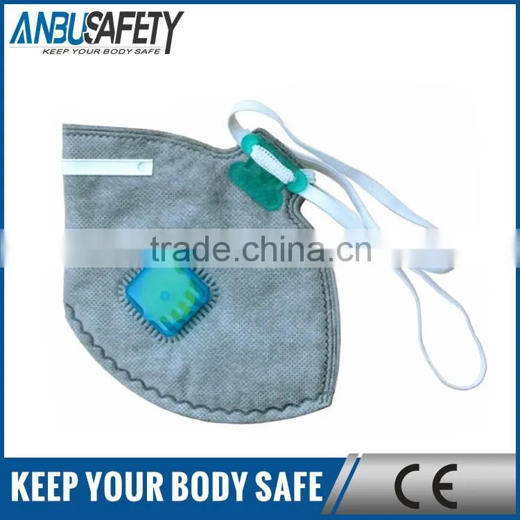5-ply foldable protective dust mask with valve and carbon