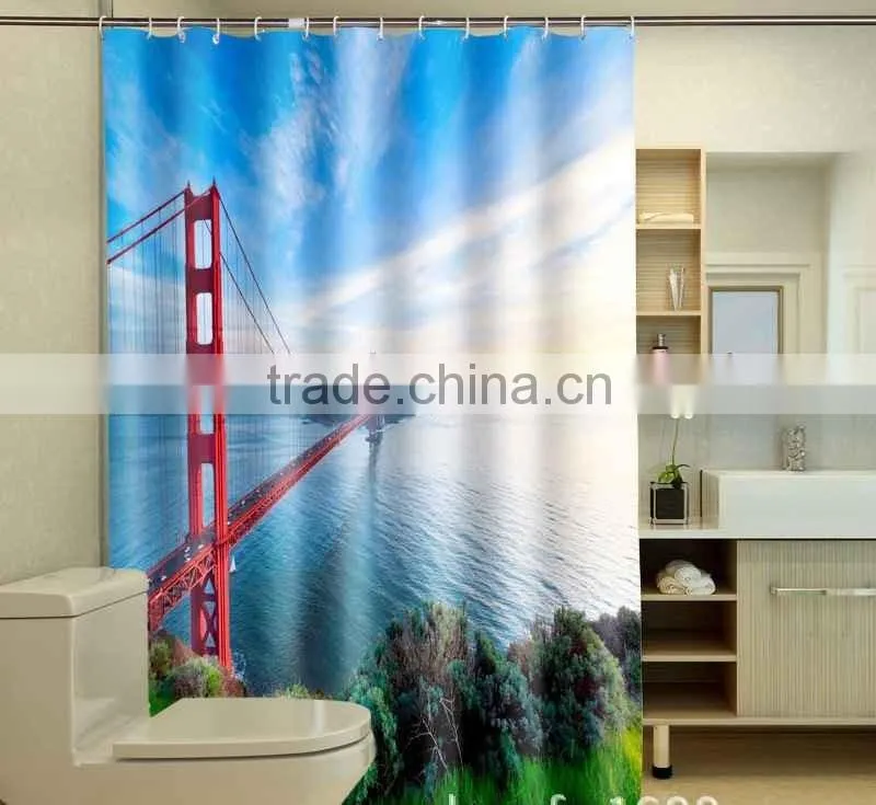 Photo Printed Various Bridge Shower Curtain