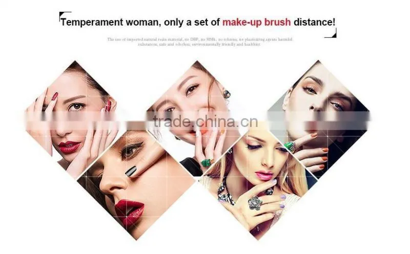 High quality luxury gold oval cosmetic powder brush