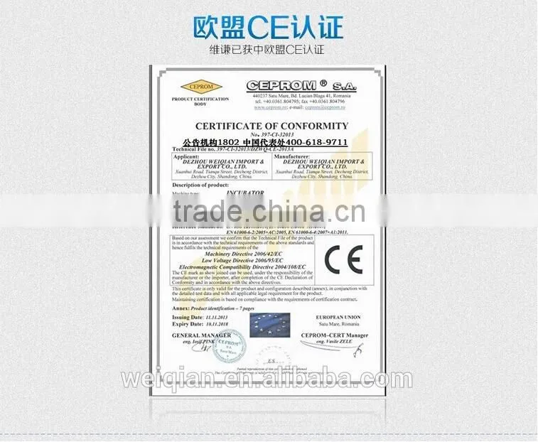 WQ-15 chicken egg incubator