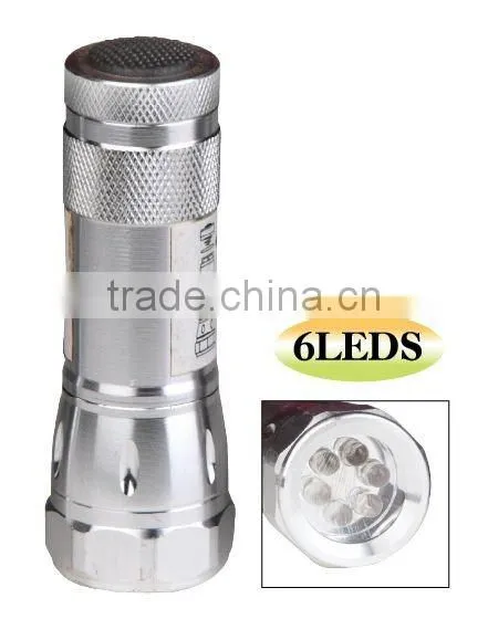 6 LEDs Aluminum Flashlight