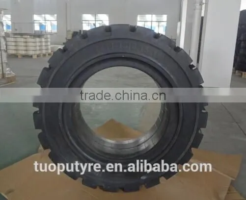 28x9-15 pneumatic-shaped solid forklift tires with rim 7.00