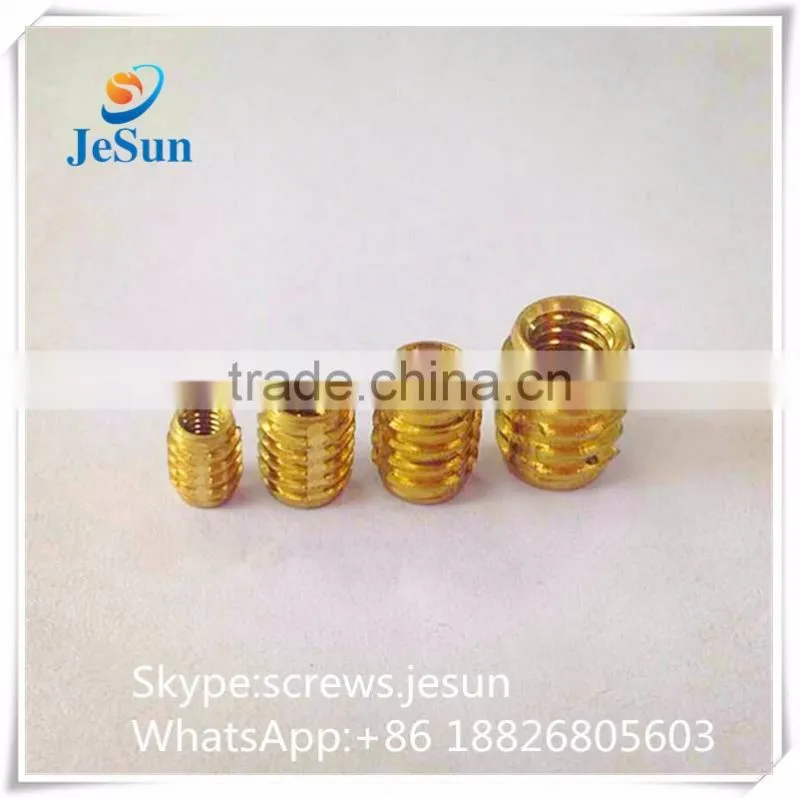 Precision lathing brass insert nut for plastic