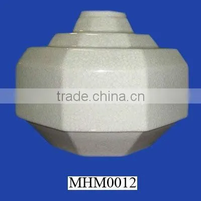 Geometric White Ceramic Vase
