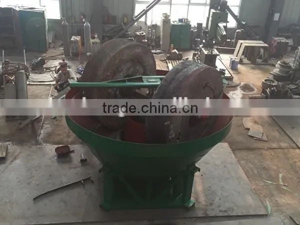 2017 new design wet pan grinder,Gold Mining Pan,double roller mill